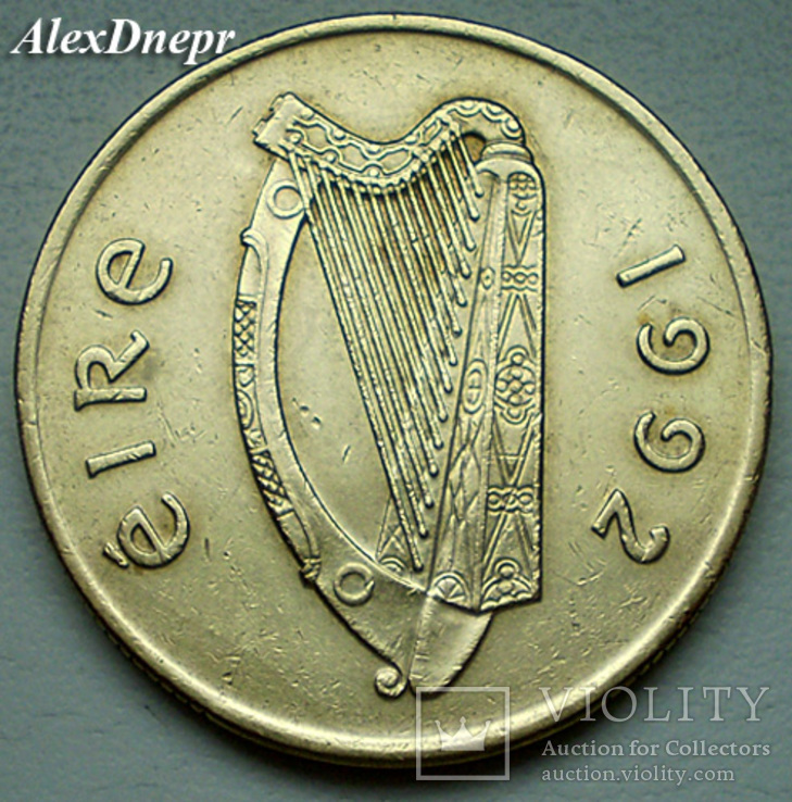 Ирландия, 20 пенсов Лошадь 1992, фото №3
