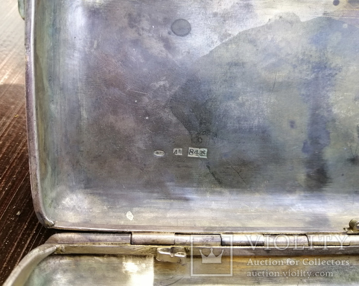 Старинный серебряный портсигар, фото №10