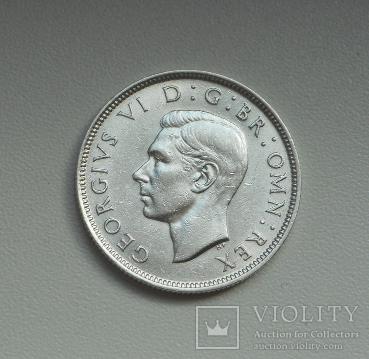 Великобритания, 2 шиллинга 1942 г., Георг VI серебро, фото №4