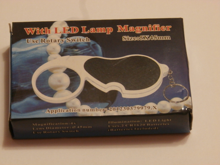 Лупа с подсветкой Magnifier with LED Lamp 6901 Размер линзы: 5x45, фото №5
