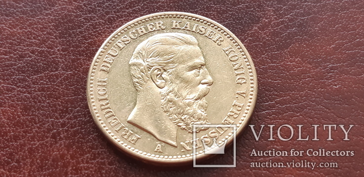 Золото 20 марок  1888 г. Пруссия, фото №5