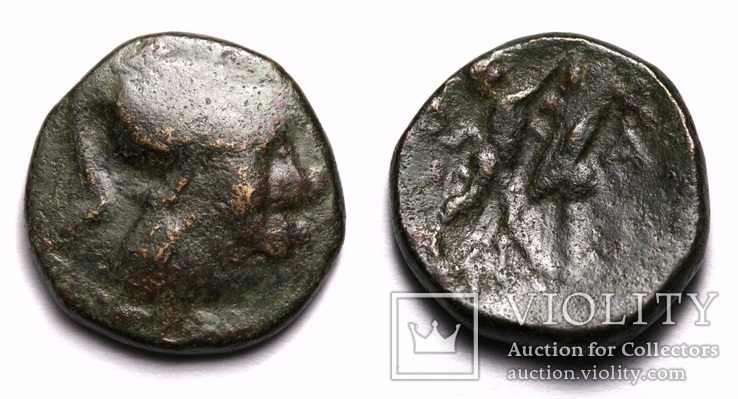Македонське царство, Антигон ІІ Гонат, 274(3)-229 до н.е. – Афіна / Пан та трофей, фото №2