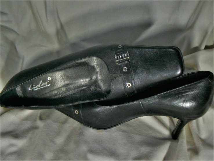 Чёрные деловые туфли натуральная кожа 39 р., фото №10