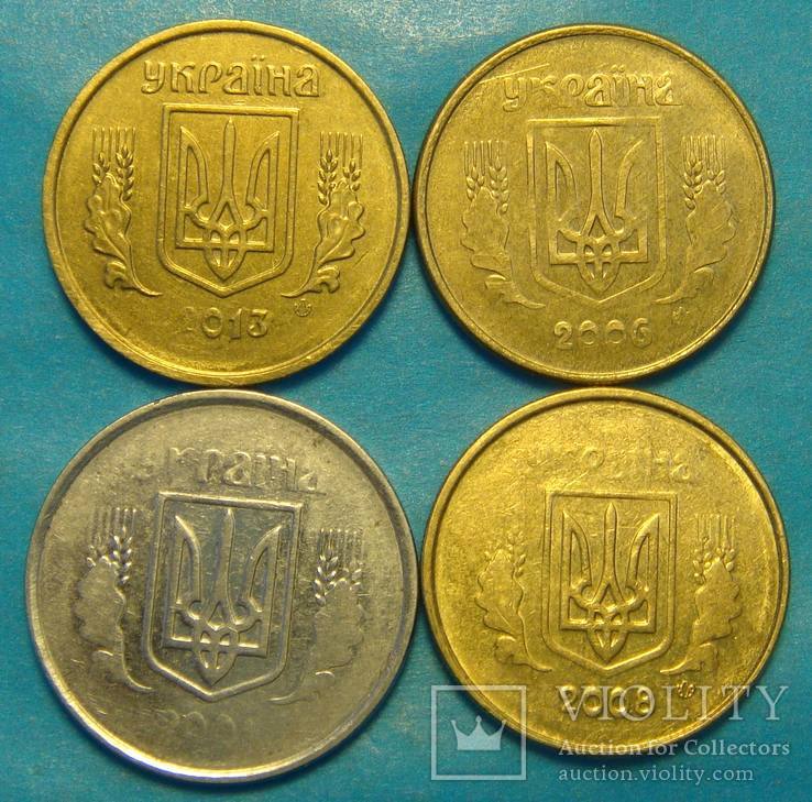 10 коп. 2006, 2008, 2013, 2 коп. 2001, разные непрочеканы аверса, 4 монеты., фото №2