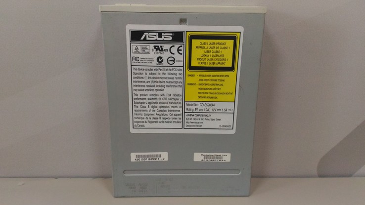 Привод CD-ROM/R ASUS CD-S520/A4, IDE, фото №5