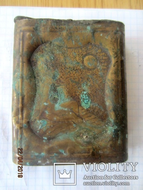 Старая коробка за табак военная резьба, фото №7