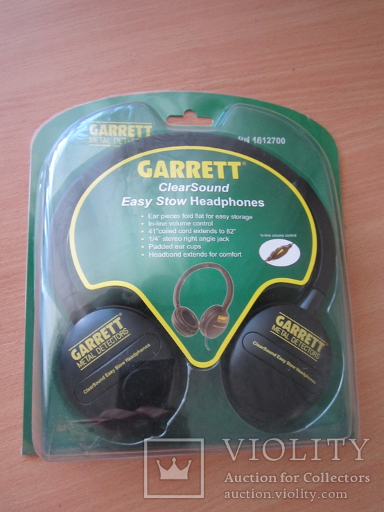 Наушники Garrett ClearSound Easy Stow Headphones с регулятором громкости