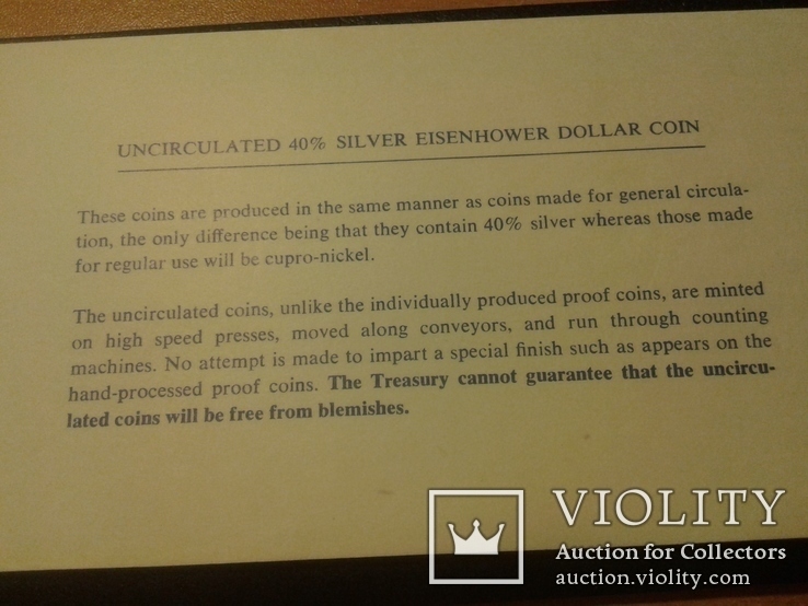 1 $ США 1973 г. Серебро. В запайке Сертификат., фото №8