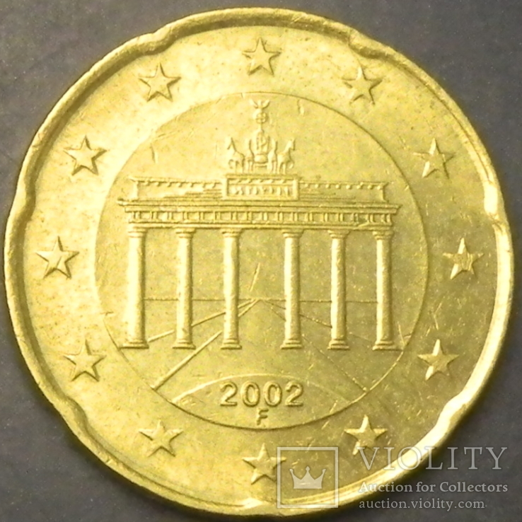 20 євроцентів Німеччина 2002 F, фото №2