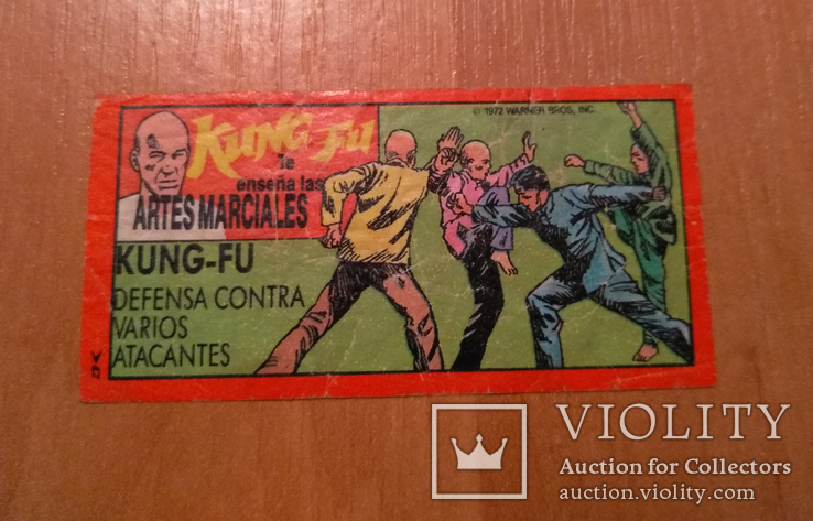 Наклейка, вкладыш от жвачки kung-fu 1972, фото №7