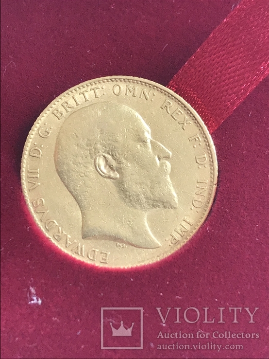 Соверен 1904 Эдуард VII золото, фото №3