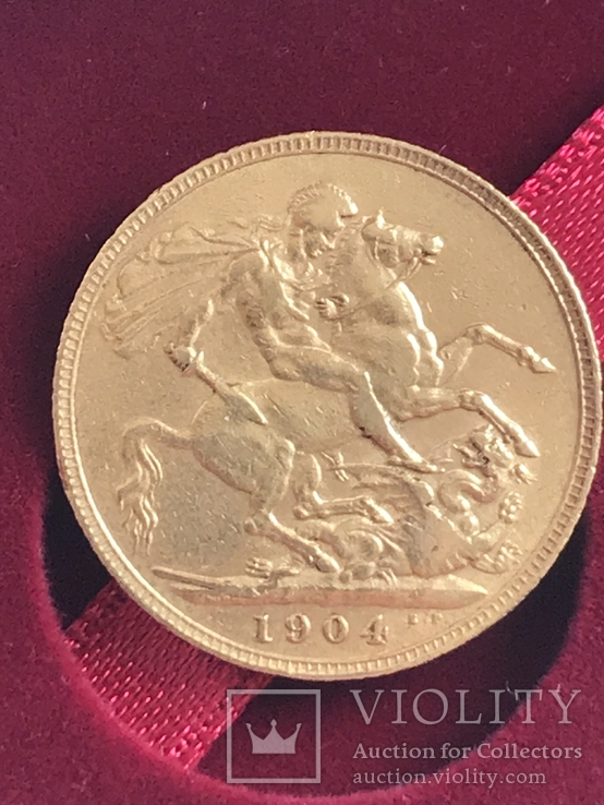 Соверен 1904 Эдуард VII золото, фото №4