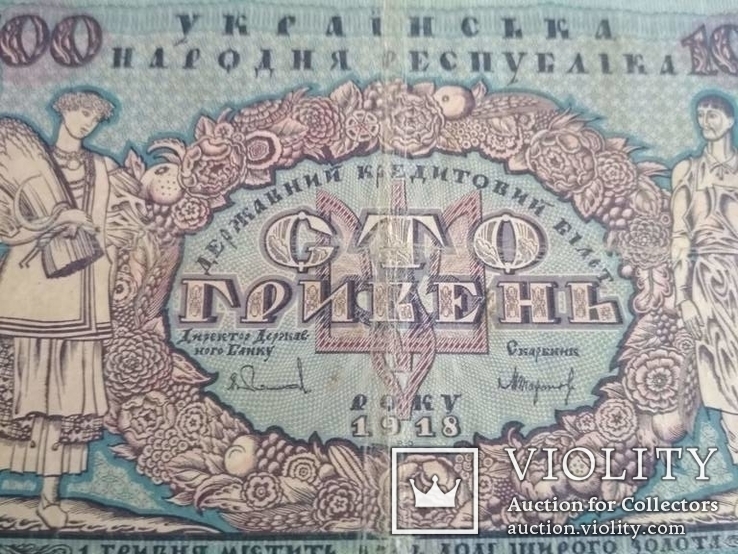 УНР 100 гривен 1918 г., фото №3