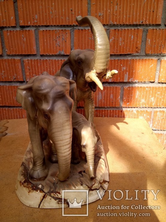 Слоны 45х35 см на реставрацию, фото №7