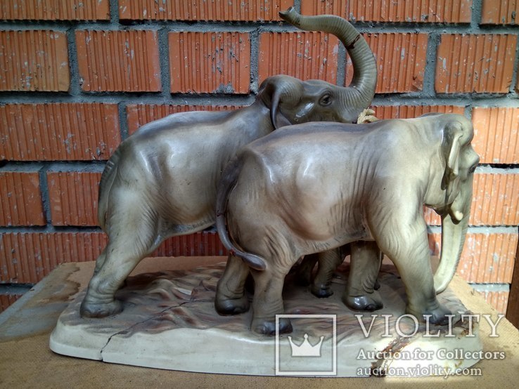 Слоны 45х35 см на реставрацию, фото №12