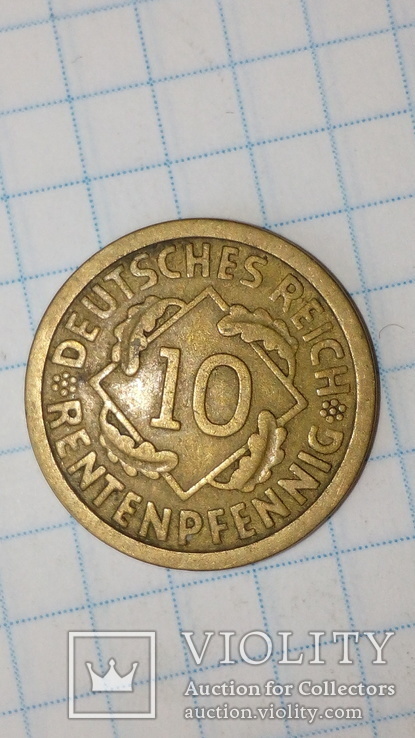 Германия 10 пфенниг 1924 года, фото №2