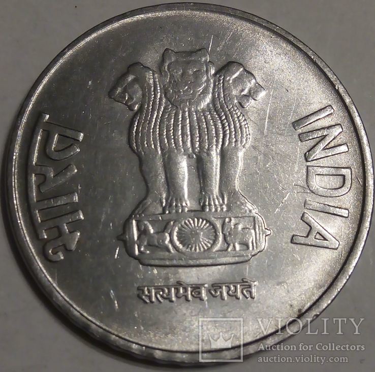 Индия 2 рупии 2011, фото №3