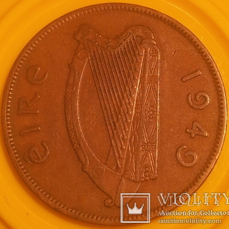 Ірландія 1 пенні, 1949, фото №3