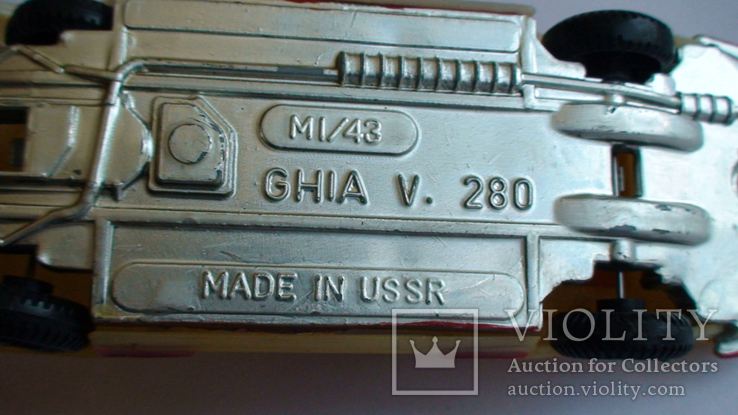 Игрушка СССР авто машинка Ghia V.280., фото №6