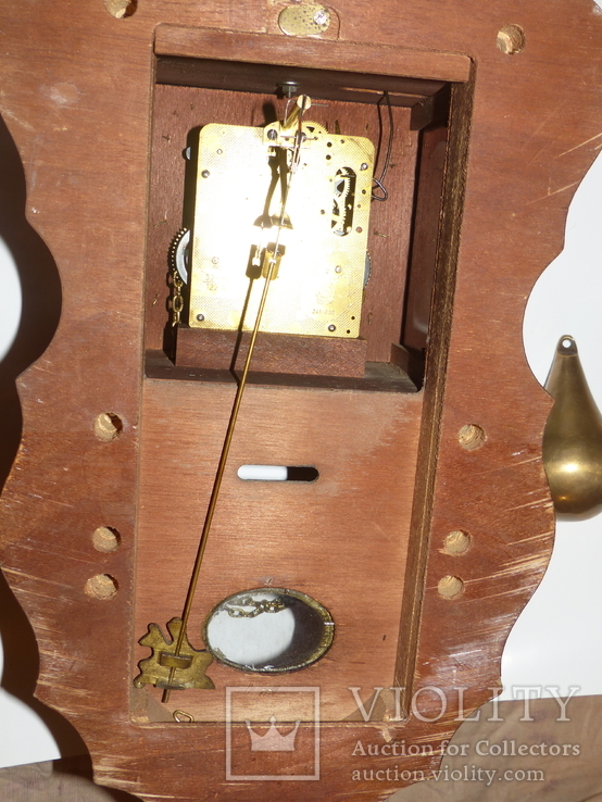 Старинные настенные часы с атлантом. Голландия --  61  х 26 см, фото №7