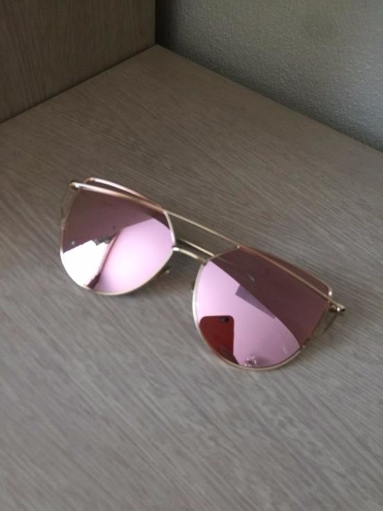Солнцезащитные женские зеркальные очки cat eye, фото №3