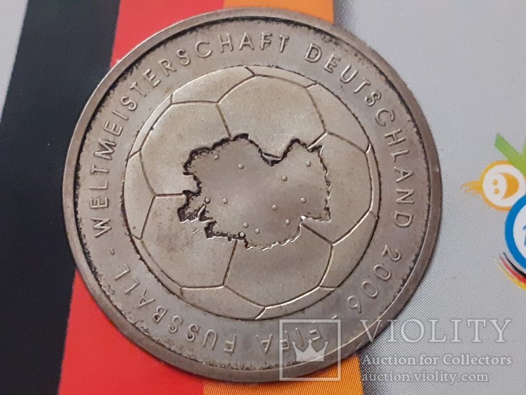 Монета fifa fussball weltmeisterschaft 10 euro 2006, фото №4