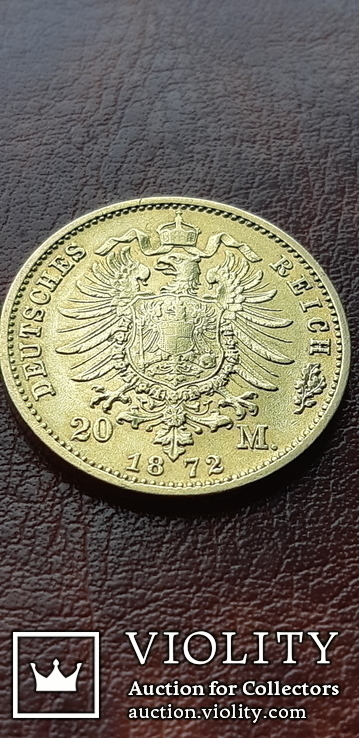 Золото 20 марок 1872 г. Пруссия, фото №8