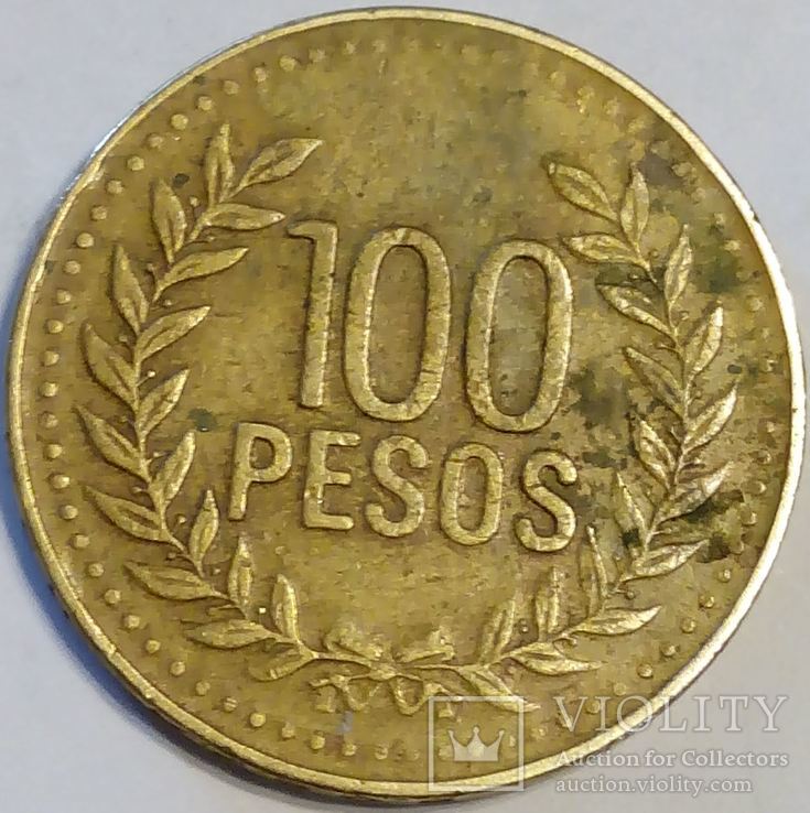 Колумбия 100 песо 2006, фото №2