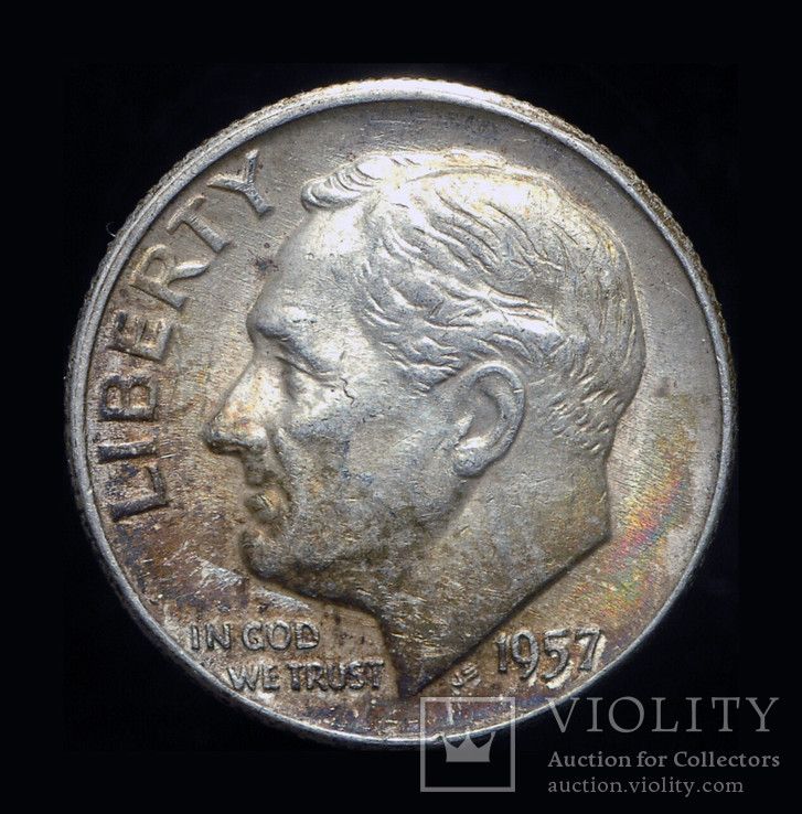 США дайм 1957 Unc серебро