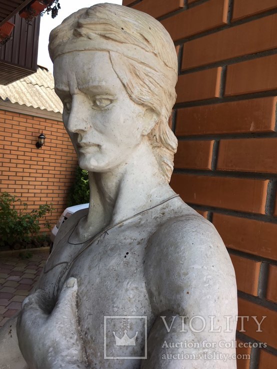 Cкульптура из камня Юный воин 190см, фото №10