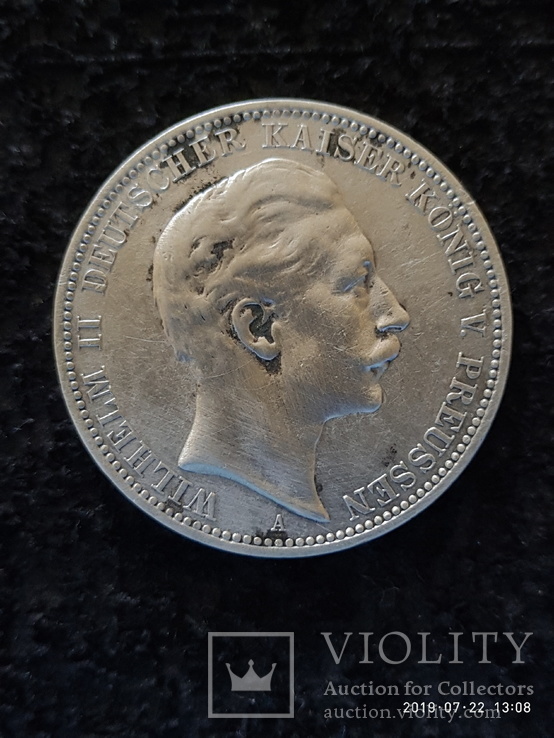 3 марки 1909год Вильгельм 2- А, фото №2