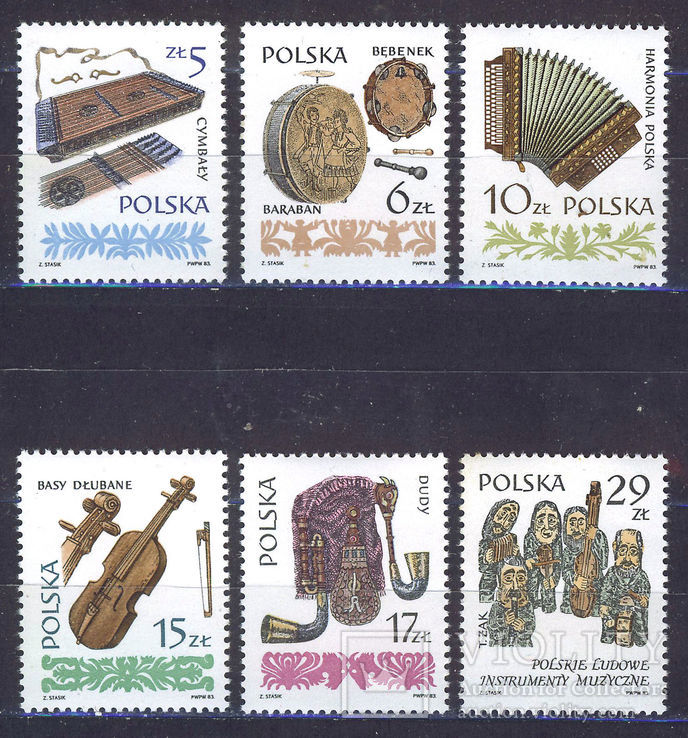 Польша 1984 музыкальные инструменты