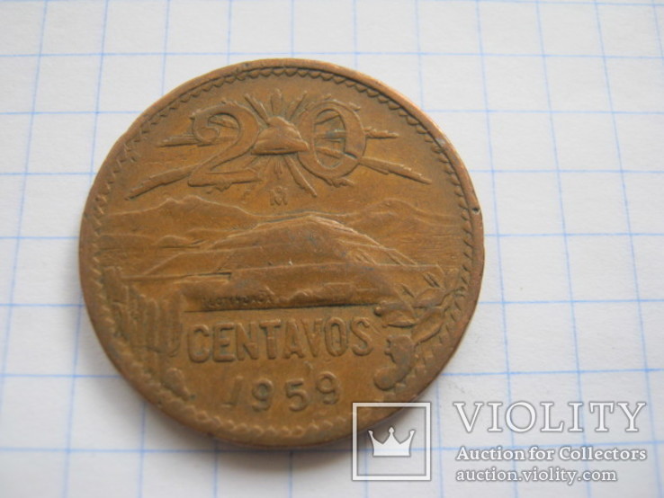 20 Centavos 1959 Мексика, фото №5