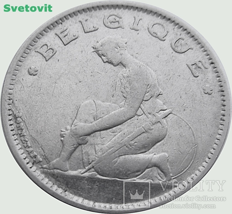 119.Бельгия 1 франк, 1928 год.Надпись на французском