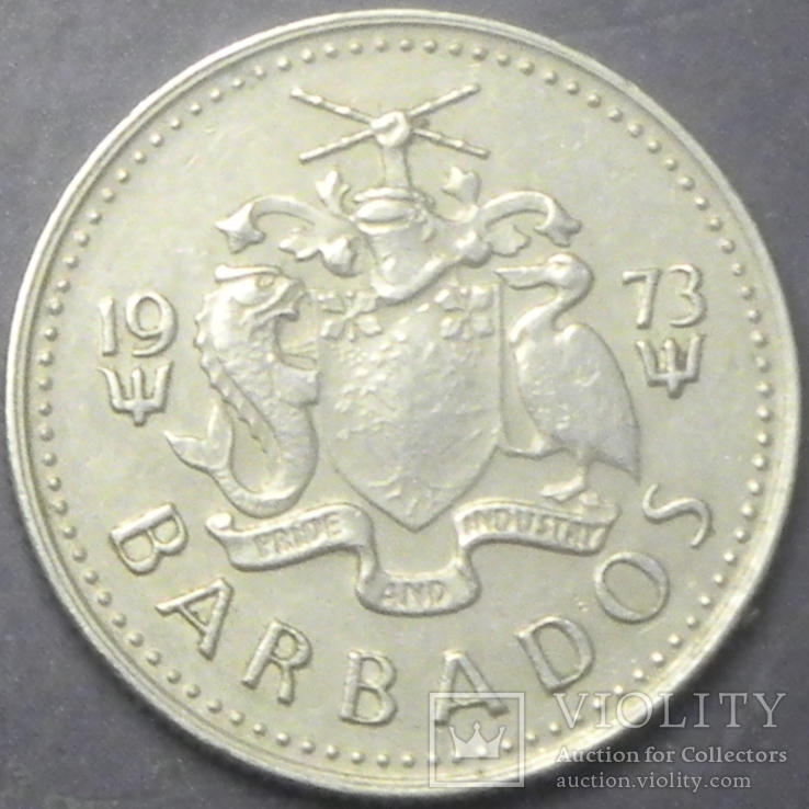 10 центів Барбадос 1973, фото №3