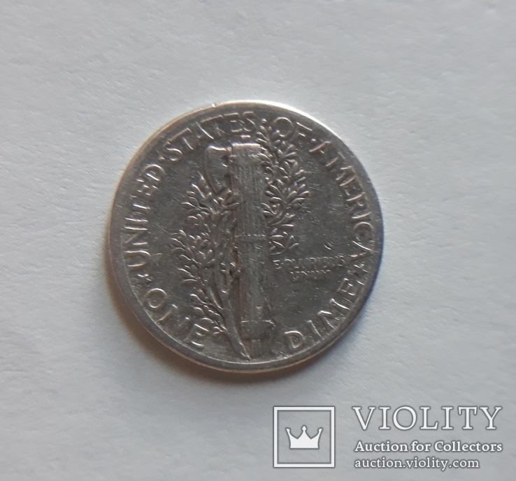 10 центов (1 дайм) 1943г. США., фото №3
