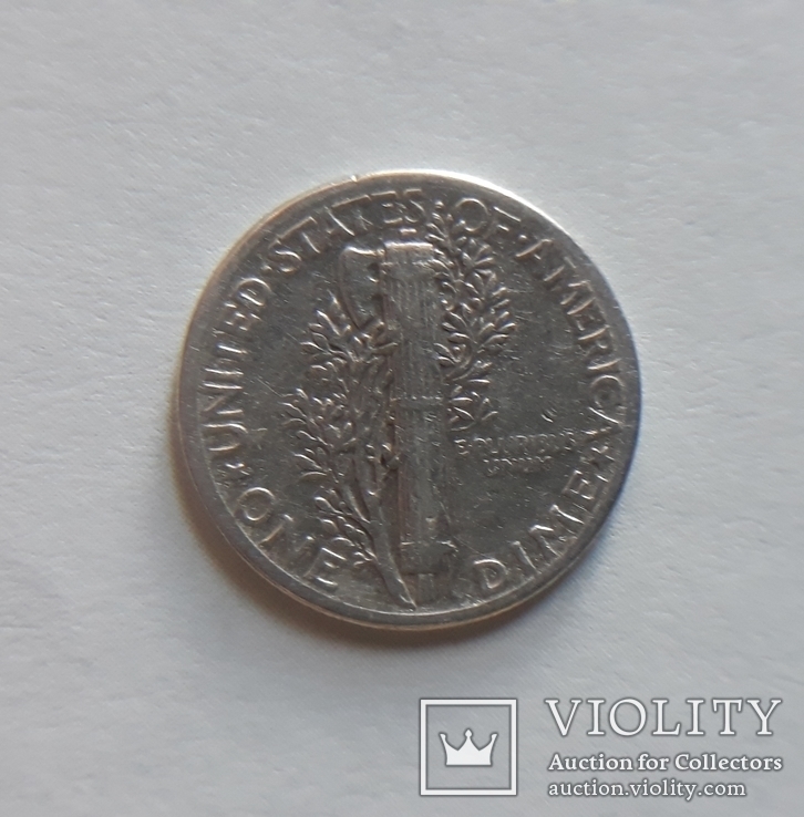 10 центов (1 дайм) 1943г. США., фото №5