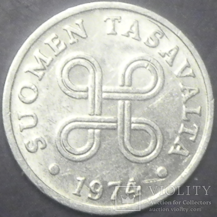1 пенні Фінляндія 1974, фото №2