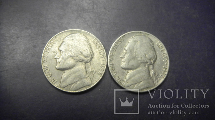 5 центів США 1978 (два різновиди) нечасті, фото №2
