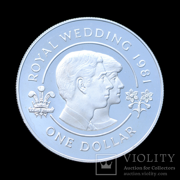 1 Доллар 1981 Королевская Свадьба, Бермудские Острова