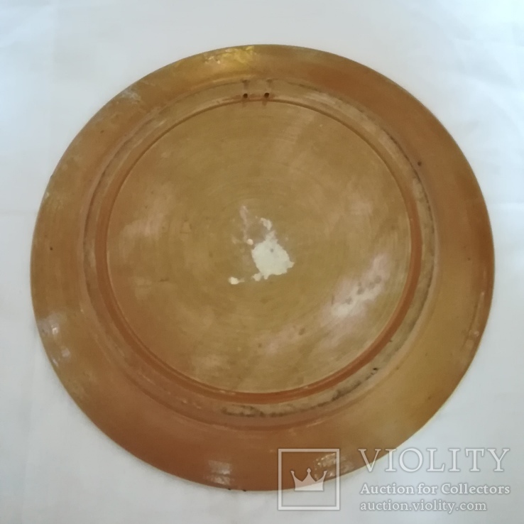 Старая коллекционная тарелка, 30 см, фото №4