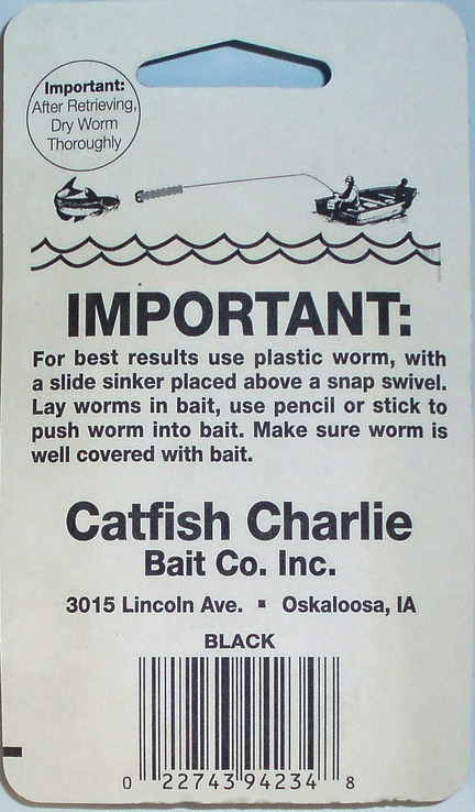 Снасть для ловли сома Catfish Charlie Bait Dip Bait Worms 3 шт., фото №3