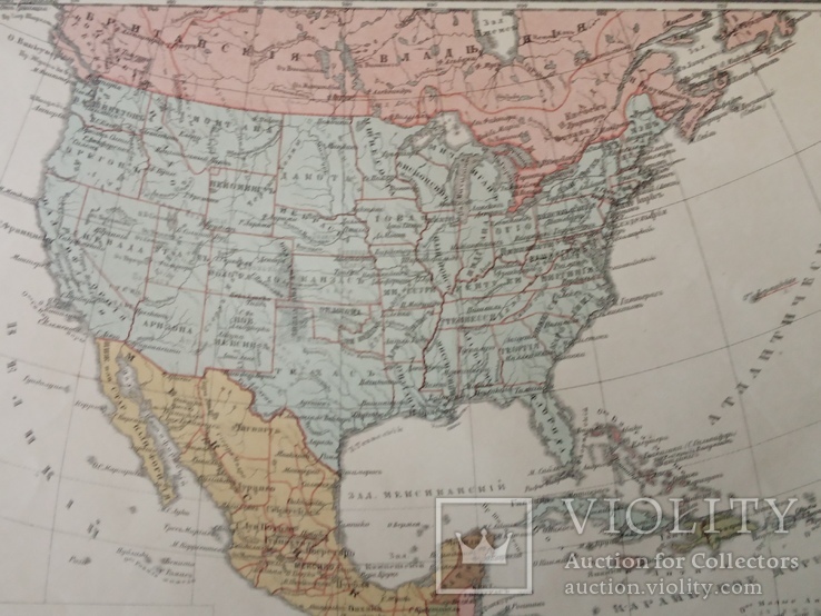 Карта США, Мексика, Центральная Америка, фото №4