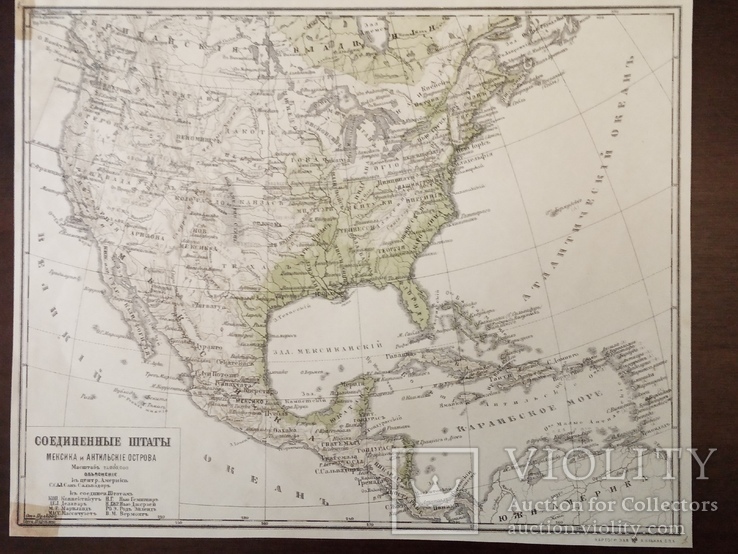 Карта США, Мексика, Центральная Америка, фото №5