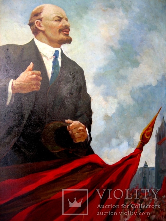 " Ленін на фоні прапорів", фото №7