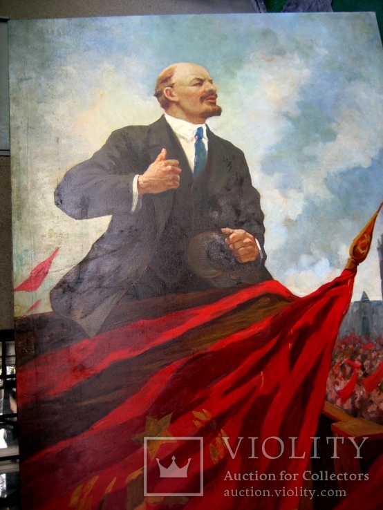 " Ленін на фоні прапорів", фото №11