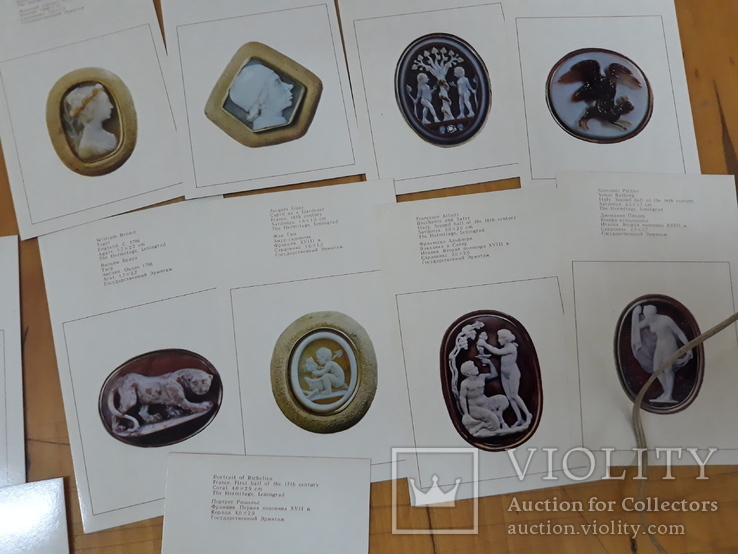 Западноевропейские камеи, полный комплект открыток, фото №7