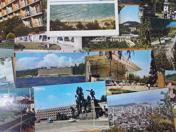 Черноморское побережье кавказа, полный комплект 30 открыток, фото №5