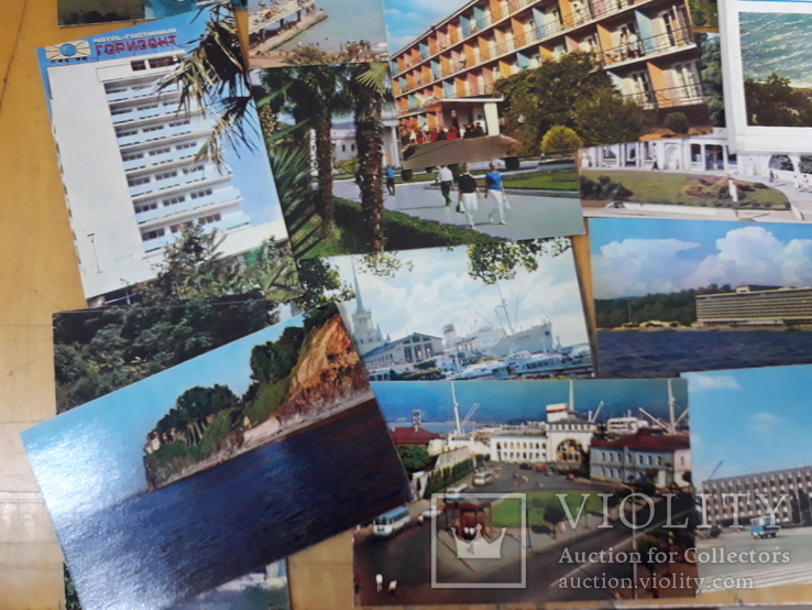 Черноморское побережье кавказа, полный комплект 30 открыток, фото №6