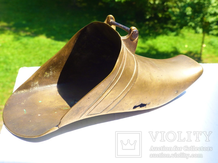 Туфля старинная - бронза германия - кашпо - ваза или для шетки, фото №3